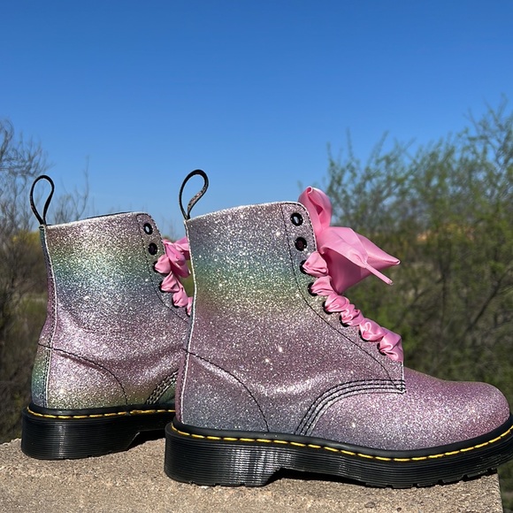 Dr. Martens Pascal Mermaid Multicolor Pastel Glitter Boots - Picture 13 of 16